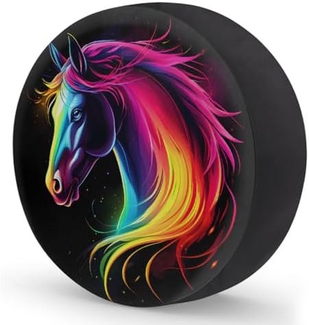 Rainbow Horse Spare Tire Cover Dust-Proof Wheel Protector - Image 2