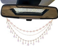 Triple Layer Water Drop Zircon Rear View Mirror Charm Purple Car Hanging by LuneClat