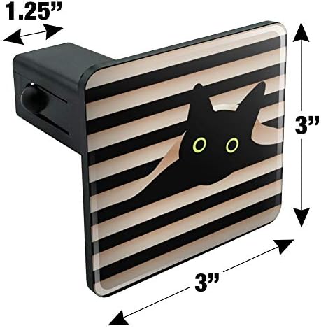 Black Cat in Window Tow Trailer Hitch Cover Plug Insert 1 1/4 inch - Image 5