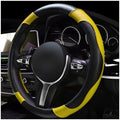 povtii Car Steering Wheel Cover, 15 Inch Leather Breathable Auto Steering Wheel by povtii
