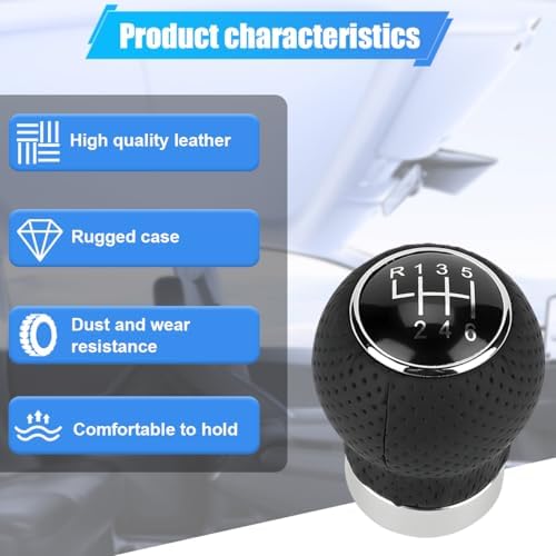 ZIMISI 6-Speed Car Shift Knob, Leather Shift Knob Lever Kit, Automatic or - Image 4