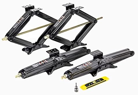 ROCKMAN 24" 7500lbs RV Camper Trailer Stabilizer Leveling Scissor Jacks PK4 by ROCKMAN
