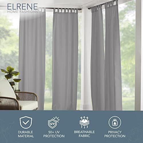 Matine Solid Tab Top Indoor/Outdoor Window Curtain - Image 2