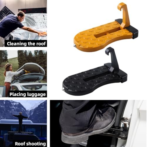 2 Pack Car Door Step for Roof Access, Folding Door Latch Step, Non-Slip - Image 4