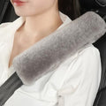 AOGELAN Fluffy Fuzzy Genuine Sheepskin Car Seat Belt Covers by AOGELAN