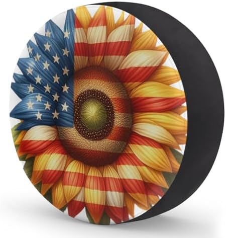 Sunflower Spare Tire Cover 15in Spare Wheel Covers Tire Storage Cover - Image 2