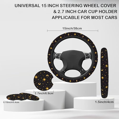 Sun Moon Star Steering Wheel Cover - Image 2