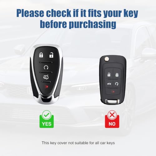 for Chevy Key Fob Cover, 5 Buttons TPU Leather Texture Key Cover - Image 2