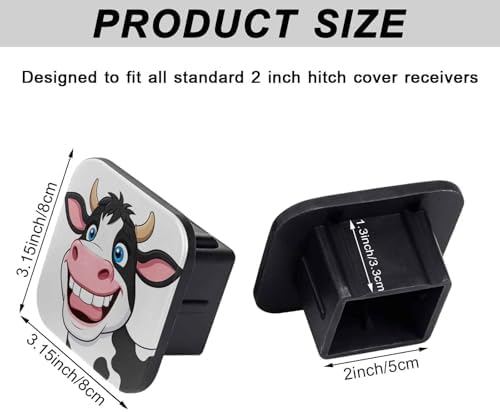 Trailer Hitch Cover 2 Inch Square Receiver Hitch Cover Rubber Tube Plug - Image 2
