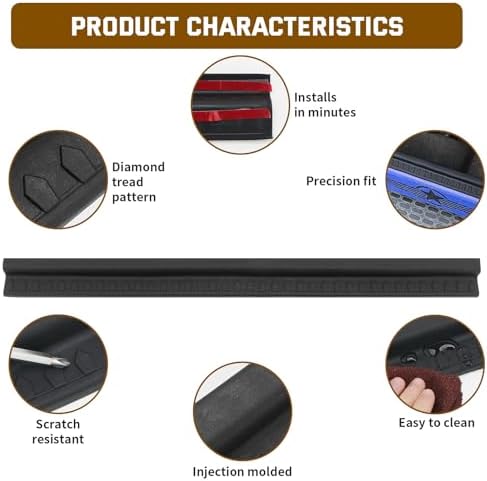 Door Sill Guards Kit Rubber Door Entry Guards Protector Wrangler TJ 2 Door - Image 3