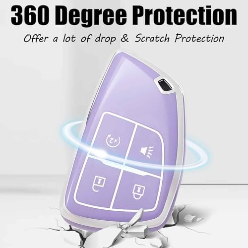 Key Fob Cover for Chevy with Keychain, Soft TPU Key Case Shell for Colorado - Image 7