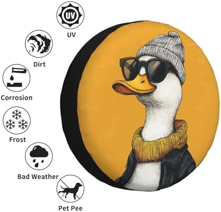 Funny Duck Spare Tire Cover Weatherproof Universal Wheel Protectors Cute Duck - Image 5