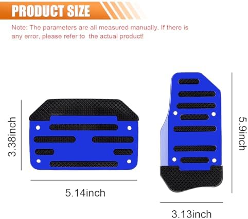 ZIMISI 2PCS Non-Slip Car Pedal Covers, Automatic Transmission Gas Pedal Pads Kit - Image 2