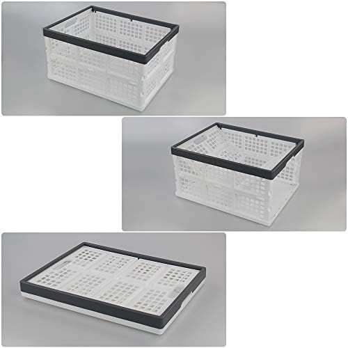 Teyyvn 3-Pack 30 L Plastic Stackable Collapsible Storage Crates - Image 3