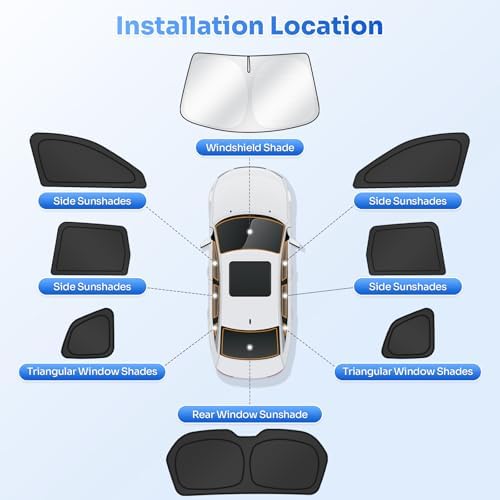 Canvcle Window Shades for 2014-2018 Subaru Forester Accessories Windshield Sun - Image 5