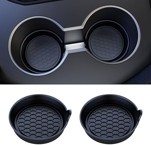 Amooca 2-Pack Car Cup Coaster Silicone Spill-Proof Cup Holder Inserts by Amooca