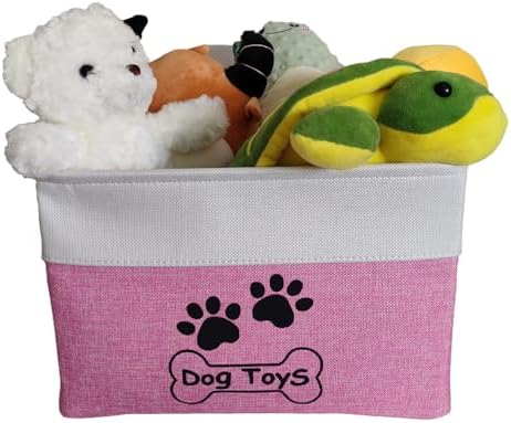 Dog Toy Basket Collapsible Dog Toy Box Foldable Dog Toy Bin - Image 3