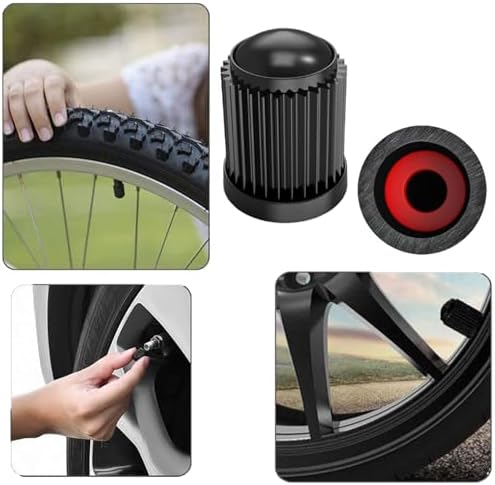 100 Pcs Valve Stem Caps Tire Caps Plastic Black Valve Tire Covers - Image 5