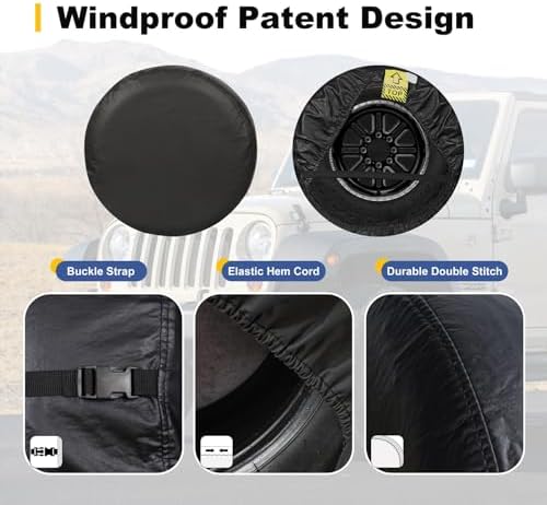 Explore Land Spare Tire Cover Fit Tire Diameters 26-27.75 inch - Image 5