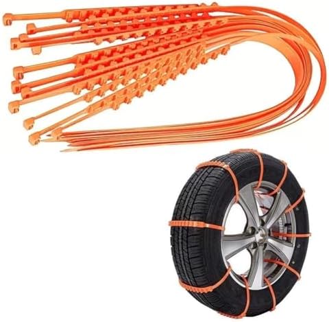 20PC Reusable Anti Skid Snow Tire Chains, Tire Zip Ties - Image 7