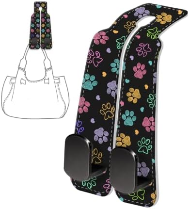 PU Leather Car Seat Hook, Storage Headrest Hanger, Cute Car Backseat Organizer - Image 6