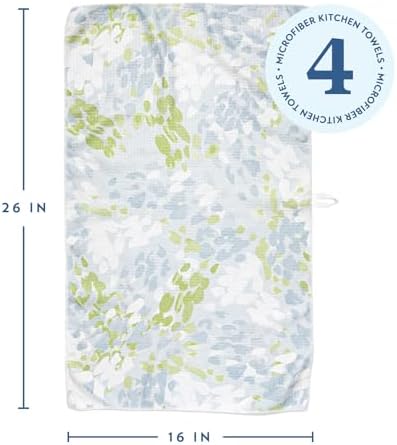 ELYN Microfiber Kitchen Dish Towel Set, Quick-Dry & Absorbent Waffle Weave - Image 2