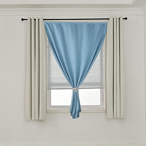 AJAZZ 100% Window Blinds Blackout Portable Blackout Curtains Adhesive Curtains - Image 6