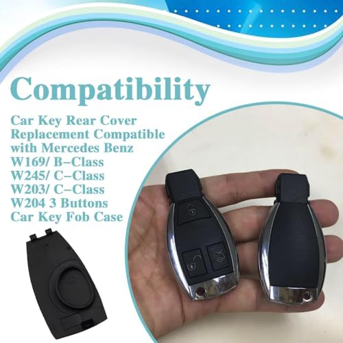Car Key Rear Cover Replacement, Key Fob Cover, Auto Accessories Key Shell Case - Image 5