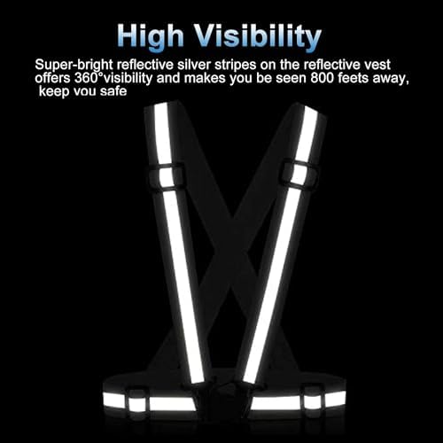 Reflective Vest Running Gear, 2-10Pack High Visible Safety VES - Image 2