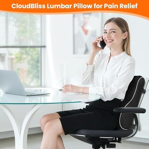 CloudBliss XL Lumbar Support Pillow, Memory Foam - Image 2