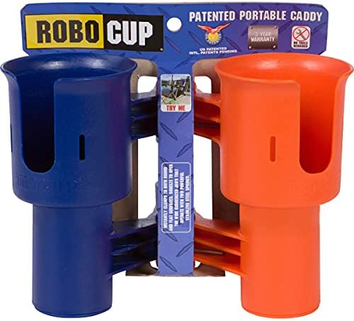 ROBOCUP, Patented Clamp On Boat Cup Holder |Multifunction Dual Drink Caddy - Image 2