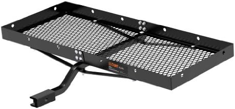 CURT 18110 48" x 20" Steel Tray Cargo Carrier, 1-1/4" Shank, 300 lb by Curt+Manufacturing