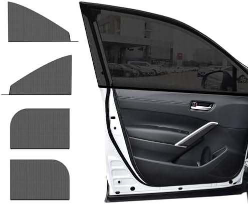 Ohleats 4PCS Car Window Shades, Heat & UV Block Mesh Cover by Ohleats
