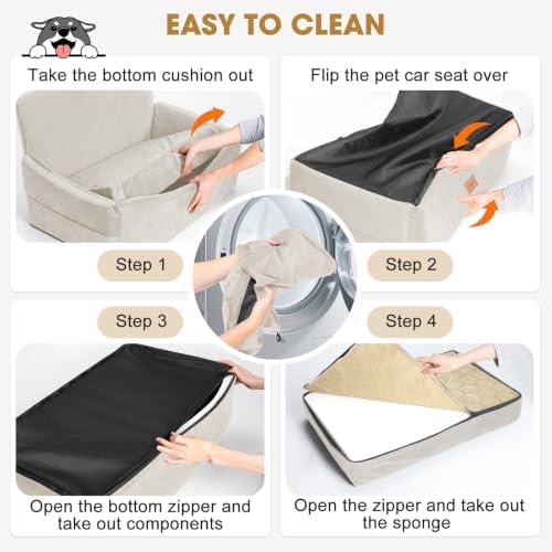 JOEJOY Dog Car Seat for Large Medium Sized Dogs Under 55 lbs, Dog Booster Seat - Image 5