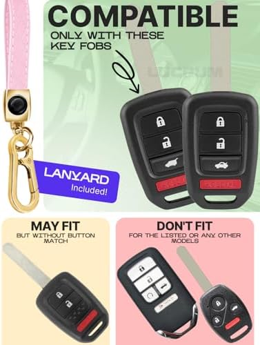 Lucrum Compatible with Honda Key Fob Cover & Leather Keychain - Image 2