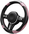 Car Steering Wheel Cover, 15 inch Carbon Fiber Microfiber Leather Elastic by Unknown