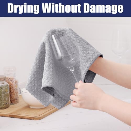 Homaxy Microfiber Kitchen Towels and Dishcloths Sets, 12 Pack - Image 3