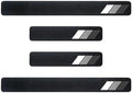 Craedli 4PCS Tri-Color Door Sill Protectors, Carbon Fiber Car Front Rear Door by Unknown