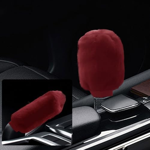 2PCS Plush Car Gear Shift Knob Cover & Handbrake Cover, Soft Fluffy Shift Knob by Unknown