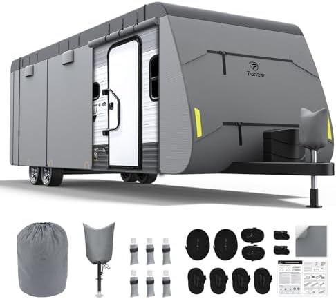 Fonzier Extra Thick 9 Layers Travel Trailer RV Cover Fits 22.1-24FT by Fonzier-Direct