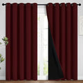 Yakamok Burgundy Red Blackout Curtains 96 Inches Long by Yakamok