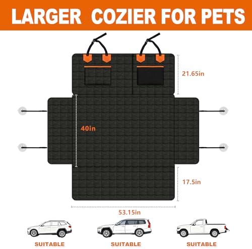 SUV Liner for Dogs, Waterproof Dog Trunk Cover - Image 3
