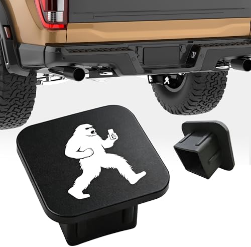 Hitch Cover Fits for 2 Inch Hitch Sasquatch Walk While Holding a Phone Towing - Image 4