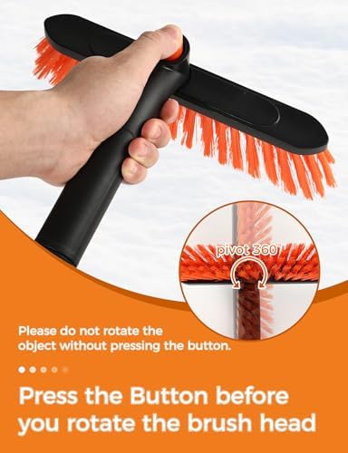 34" Extendable Ice Scrapers for Car Windshield 2-in-1 Snow Brush for Car Snow - Image 6
