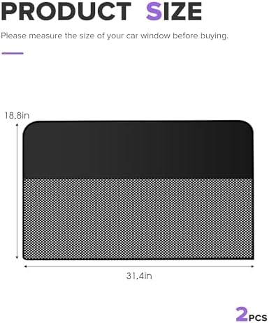 Car Shades for Side Windows, Car Accessories Magnetic Automotive Side Window - Image 2