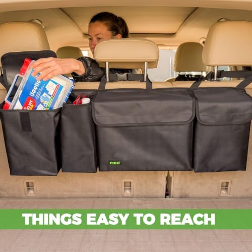 PIDO Hanging Trunk Organizer, SUV Backseat Storage Bag - Image 6