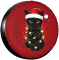 Funny Black Cat Christmas Spare Tire Cover Wheel Protector Universal Fit by Unknown