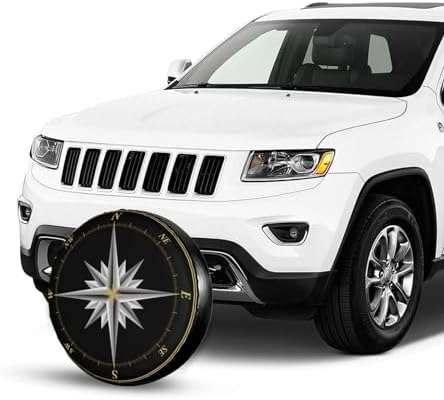 Marine Compass Nautical Spare Tire Cover Camper Tire Wheel Covers Weatherproof - Image 4