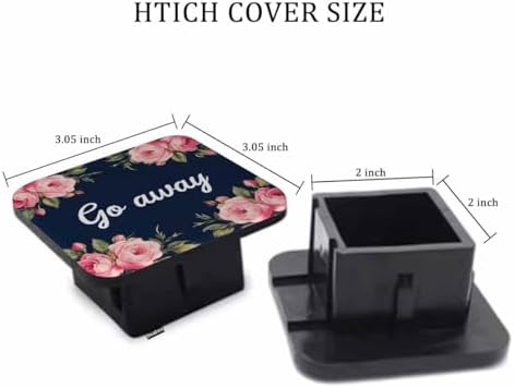Trailer Hitch Covers Go Away, Inspiration Quote Anti-Loss Hitch Cover Fits 2" - Image 2