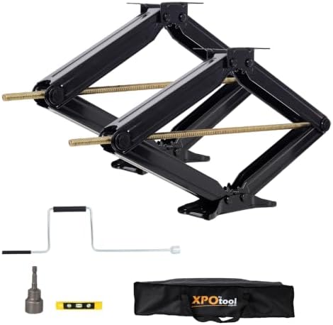 10000 lbs RV Scissor Jacks, 30 Inch Adjustable RV Stabilizer Leveling Jacks Set by ZeHuoGe